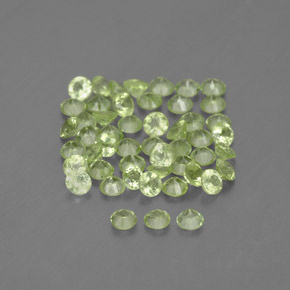 Pedras preciosas de peridoto verde natural de  ct, corte redondo, VVS-VS