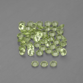 Pedras preciosas de peridoto verde natural de  ct, corte redondo, VVS-VS