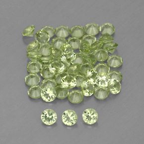 Pedras preciosas de peridoto verde natural de  ct, corte redondo, VVS-VS