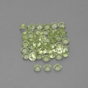Pedras preciosas de peridoto verde natural de  ct, corte redondo, VVS-VS