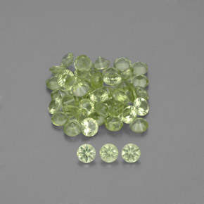 Pedras preciosas de peridoto verde natural de  ct, corte redondo, VVS-VS