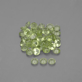 Pedras preciosas de peridoto verde natural de  ct, corte redondo, VVS-VS
