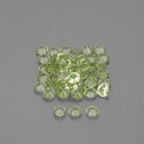 Pedras preciosas de peridoto verde natural de 1,48 ct, corte redondo, VVS-VS