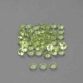 Pedras preciosas de peridoto verde natural de  ct, corte redondo, VVS-VS