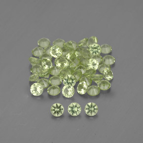 Pedras preciosas de peridoto verde natural de  ct, corte redondo, VVS-VS