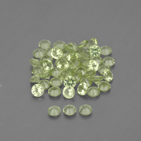 Pedras preciosas de peridoto verde natural de  ct, corte redondo, VVS-VS