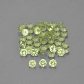 Pedras preciosas de peridoto verde natural de  ct, corte redondo, VVS-VS