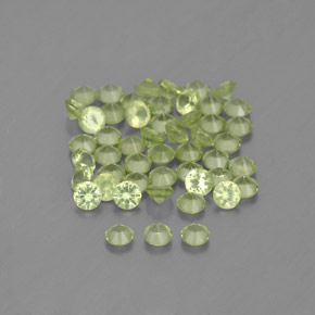 Pedras preciosas de peridoto verde natural de  ct, corte redondo, VVS-VS