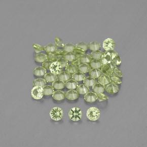 Pedras preciosas de peridoto verde natural de 1,47 ct, corte redondo, VVS-VS