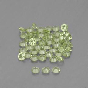 Pedras preciosas de peridoto verde natural de 1,47 ct, corte redondo, VVS-VS