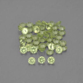 Pedras preciosas de peridoto verde natural de  ct, corte redondo, VVS-VS