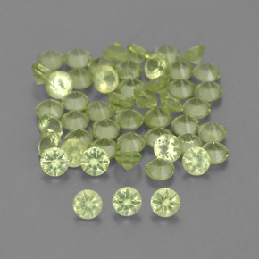 Pedras preciosas de peridoto verde natural de  ct, corte redondo, VVS-VS