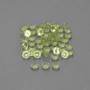 Pedras preciosas de peridoto verde natural de  ct, corte redondo, VVS-VS