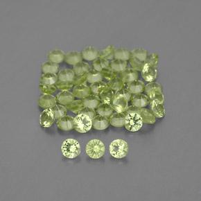 Pedras preciosas de peridoto verde natural de 1,47 ct, corte redondo, VVS-VS