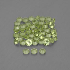 Pedras preciosas de peridoto verde natural de 1,47 ct, corte redondo, VVS-VS