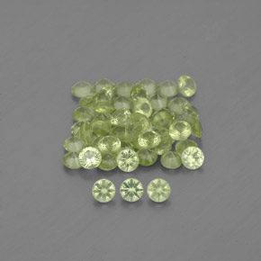 Pedras preciosas de peridoto verde natural de  ct, corte redondo, VVS-VS