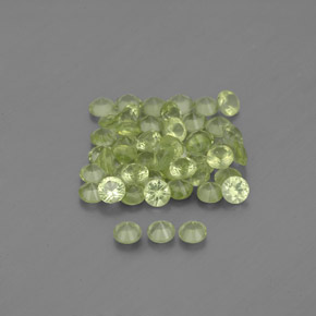 Pedras preciosas de peridoto verde natural de  ct, corte redondo, VVS-VS