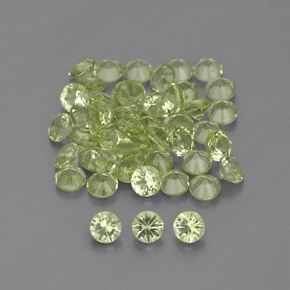Pedras preciosas de peridoto verde natural de  ct, corte redondo, VVS-VS