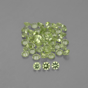 Pedras preciosas de peridoto verde natural de 1,47 ct, corte redondo, VVS-VS