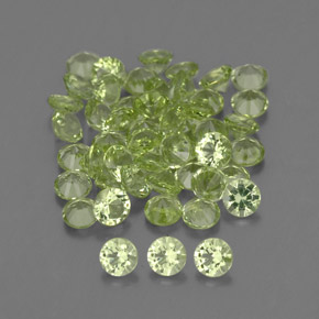 Pedras preciosas de peridoto verde natural de  ct, corte redondo, VVS-VS