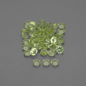 Pedras preciosas de peridoto verde natural de  ct, corte redondo, VVS-VS