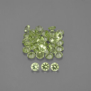 Pedras preciosas de peridoto verde natural de  ct, corte redondo, VVS-VS