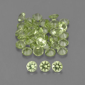 Pedras preciosas de peridoto verde natural de  ct, corte redondo, VVS-VS