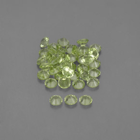Pedras preciosas de peridoto verde natural de  ct, corte redondo, VVS-VS