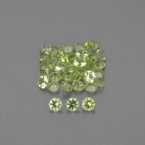 Pedras preciosas de peridoto verde natural de  ct, corte redondo, VVS-VS