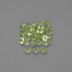 Pedras preciosas de peridoto verde natural de  ct, corte redondo, VVS-VS