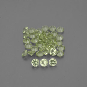 Pedras preciosas de peridoto verde natural de  ct, corte redondo, VVS-VS