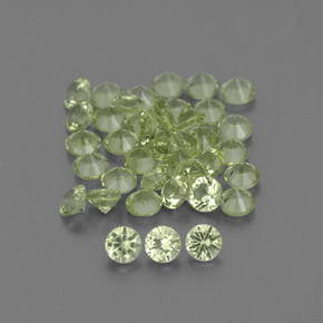 Pedras preciosas de peridoto verde natural de  ct, corte redondo, VVS-VS
