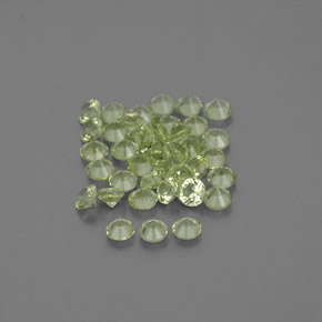 Pedras preciosas de peridoto verde natural de  ct, corte redondo, VVS-VS
