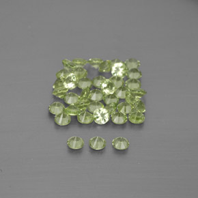 Pedras preciosas de peridoto verde natural de  ct, corte redondo, VVS-VS