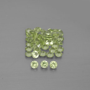 Pedras preciosas de peridoto verde natural de  ct, corte redondo, VVS-VS