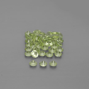 Pedras preciosas de peridoto verde natural de  ct, corte redondo, VVS-VS