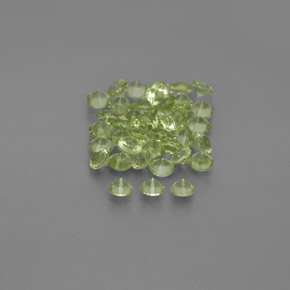 Pedras preciosas de peridoto verde natural de  ct, corte redondo, VVS-VS