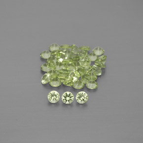 Pedras preciosas de peridoto verde natural de  ct, corte redondo, VVS-VS