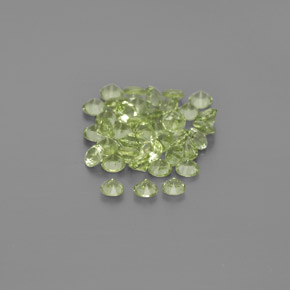 Pedras preciosas de peridoto verde natural de  ct, corte redondo, VVS-VS