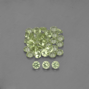 Pedras preciosas de peridoto verde natural de 1,46 ct, corte redondo, VVS-VS