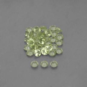 Pedras preciosas de peridoto verde natural de 1,46 ct, corte redondo, VVS-VS