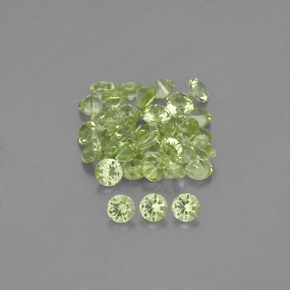 Pedras preciosas de peridoto verde natural de  ct, corte redondo, VVS-VS