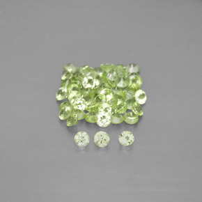 Pedras preciosas de peridoto verde natural de  ct, corte redondo, VVS-VS
