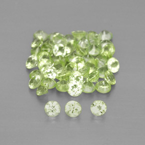 Pedras preciosas de peridoto verde natural de  ct, corte redondo, VVS-VS