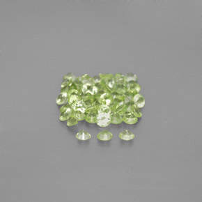 Pedras preciosas de peridoto verde natural de  ct, corte redondo, VVS-VS
