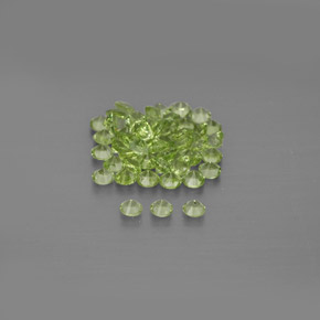 Pedras preciosas de peridoto verde natural de  ct, corte redondo, VVS-VS