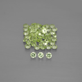 Pedras preciosas de peridoto verde natural de 1,48 ct, corte redondo, VVS-VS