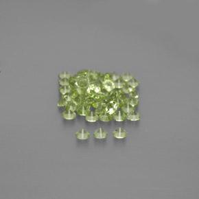 Pedras preciosas de peridoto verde natural de 1,48 ct, corte redondo, VVS-VS