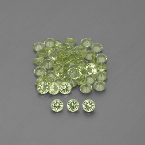 Pedras preciosas de peridoto verde natural de  ct, corte redondo, VVS-VS