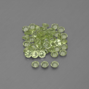 Pedras preciosas de peridoto verde natural de  ct, corte redondo, VVS-VS